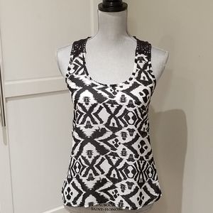 Sheer Crochet Back Tank Top
